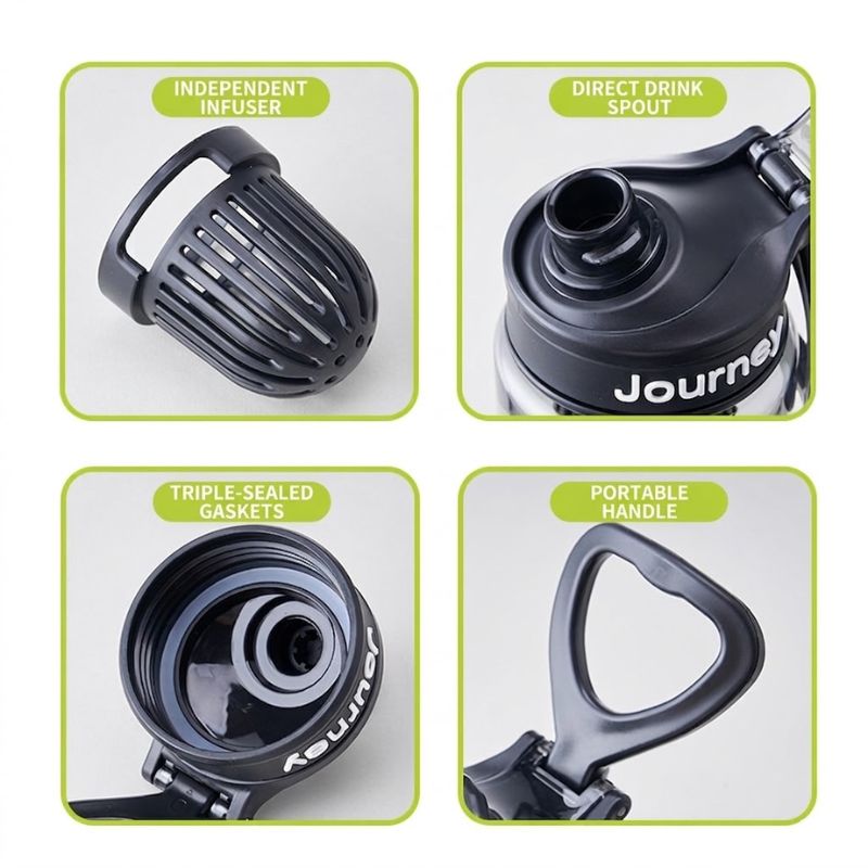 Minimalist Sports Water Bottle | Leak-Proof Gym Flask with Silicone Bumper & Infuser id3 - Adventure 4x4 Works