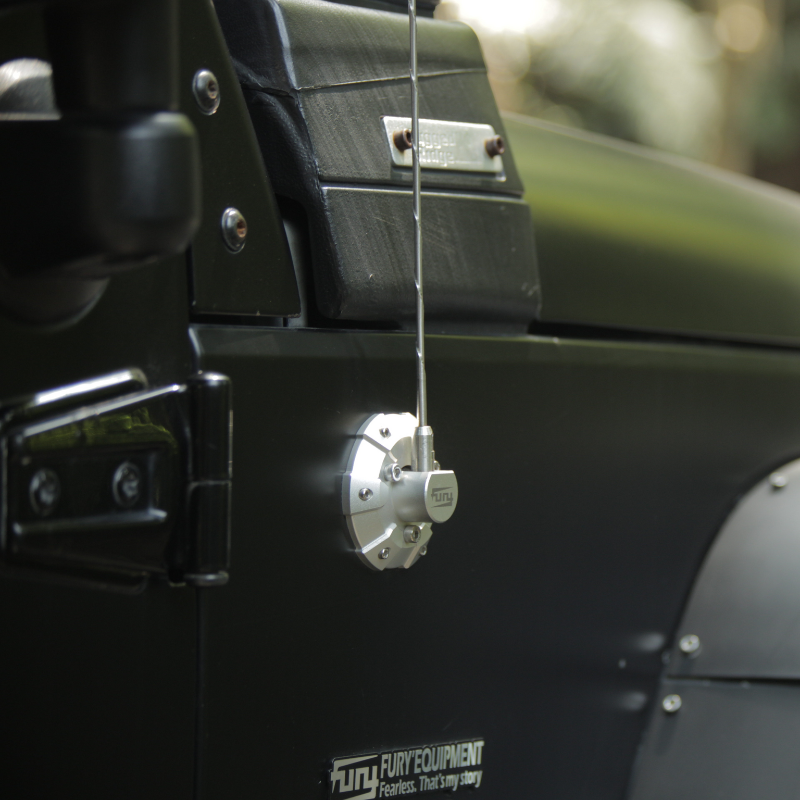 2007-2023 Jeep Wrangler JK, JL & Gladiator JT FURY Antenna Base Cover – Aluminum-Magnesium Alloy Antenna Mount Cap - Adventure 4x4 Works