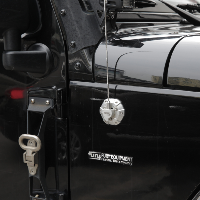 2007-2023 Jeep Wrangler JK, JL & Gladiator JT FURY Antenna Base Cover – Aluminum-Magnesium Alloy Antenna Mount Cap - Adventure 4x4 Works