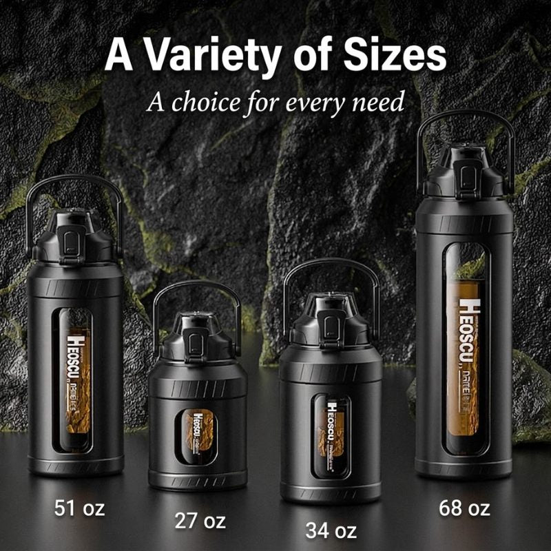 Heavy-Duty Borosilicate Glass Water Bottle with Tea Infuser | Armored Large Capacity Jug id4 - Adventure 4x4 Works