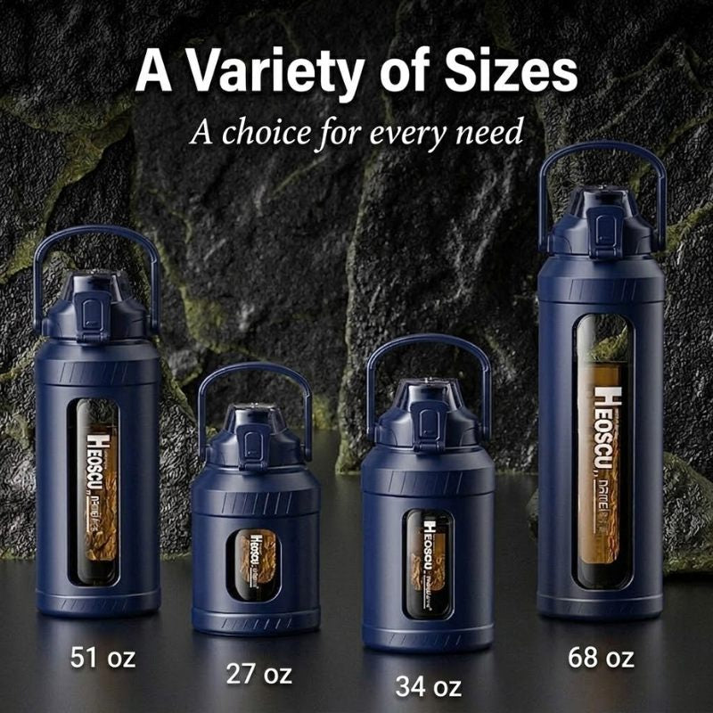 Heavy-Duty Borosilicate Glass Water Bottle with Tea Infuser | Armored Large Capacity Jug id4 - Adventure 4x4 Works