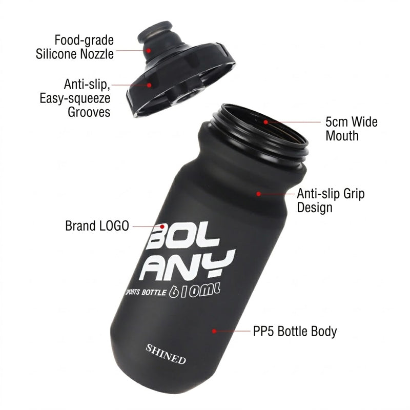 Ergonomic Squeeze Cycling Water Bottle - Leakproof PP5 Sports Flask - Adventure 4x4 Works