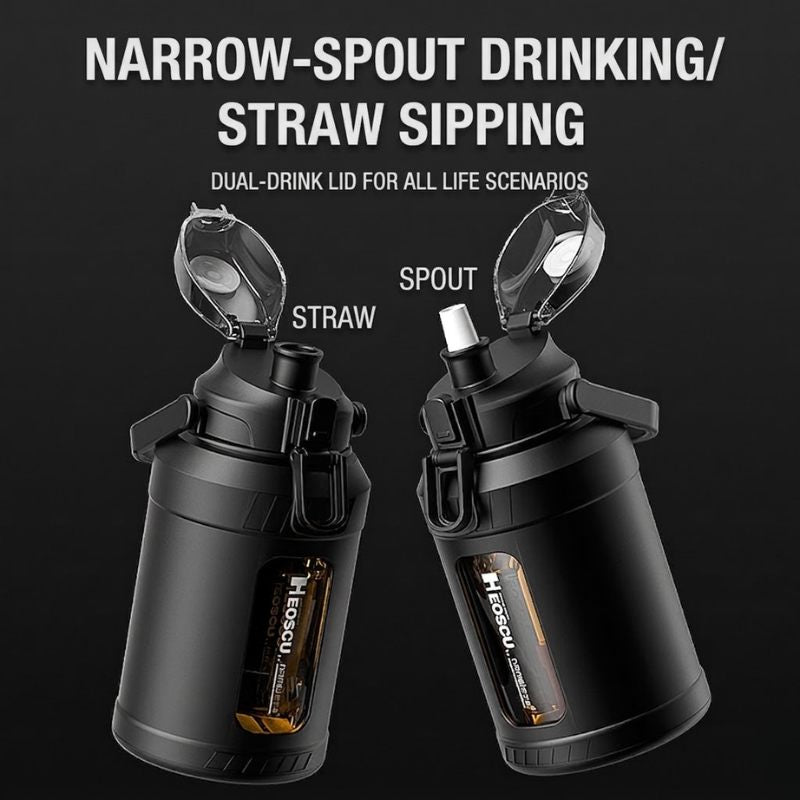 Heavy-Duty Borosilicate Glass Water Bottle with Tea Infuser | Armored Large Capacity Jug id4 - Adventure 4x4 Works